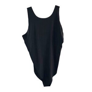 Yitty Fabletics Black Smooth Reality Thong Bodysuit XL